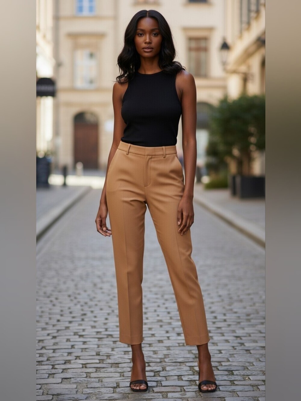 NWT Banana Republic Camel 100% Wool High Rise Straight Leg Dress Pants 6L